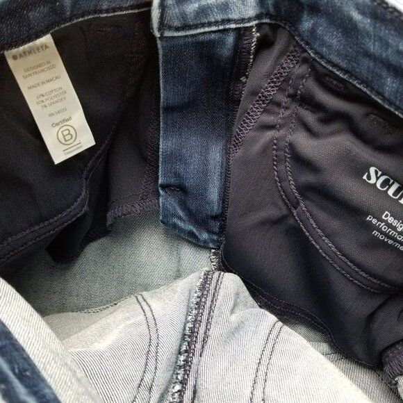 Athleta Jeans Womens 2 Blue Sculptek Skinny Stretch Denim *Read* - Picture 13 of 16